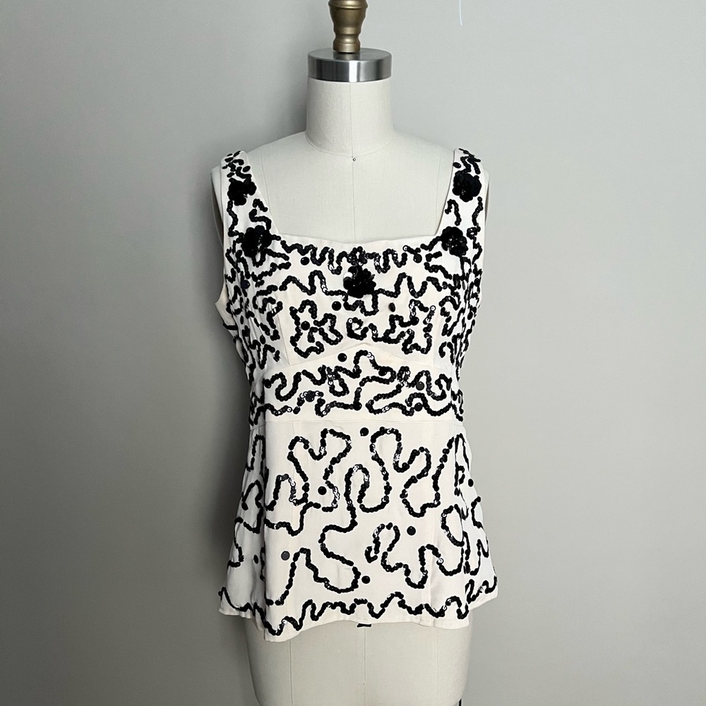 Nanette Lepore Sequined Silk Top